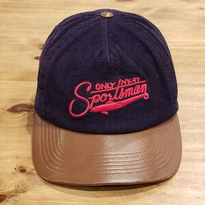 ONLY New York Sportsman Fishing Hat Cap Corduroy Made USA Snapback Fish